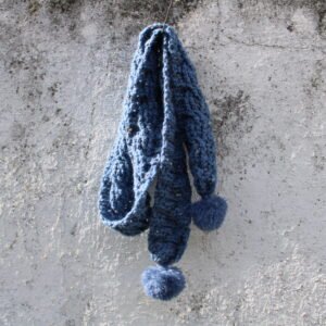 bufanda como el mar, azul tweed